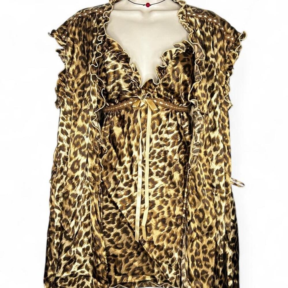 Seductive wear leopard print babydoll